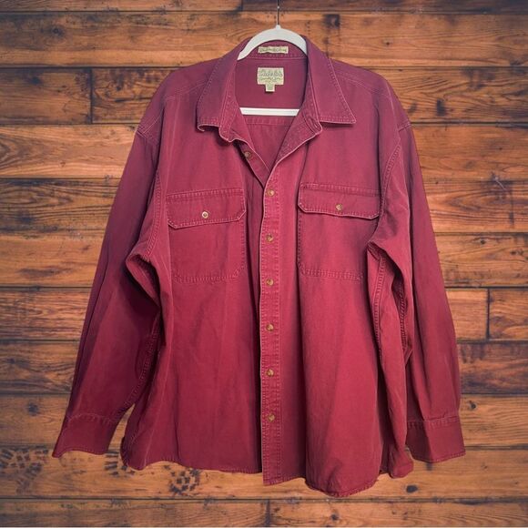 5 for $25🔥Cabela's Red Button Front Stonewash Canvas Shirt 3XL - Picture 1 of 5